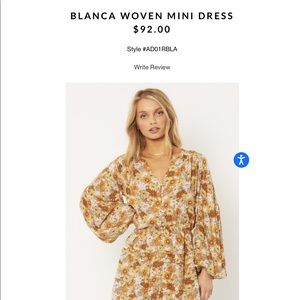 NWT Amuse Society Woven Mini Dress